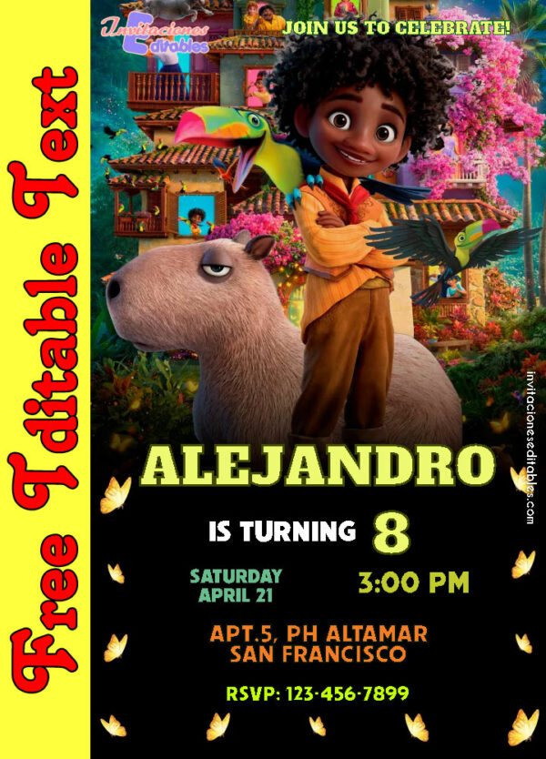 Free Antonio Invitation to edit Encanto