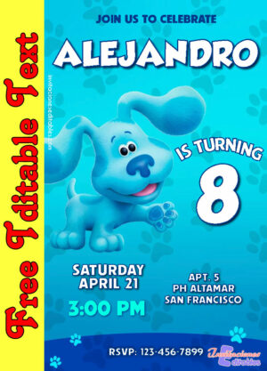 Free Blue's Clues Invitation to edit
