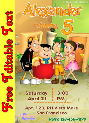 Free El Chavo del 8 Invitation to edit