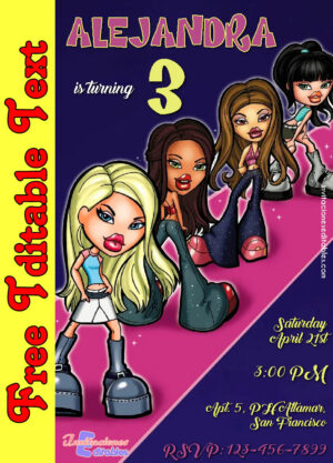 Free Bratz Invitation to edit