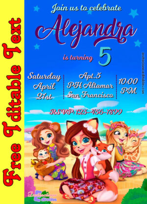 Free Enchantimals Invitation to edit