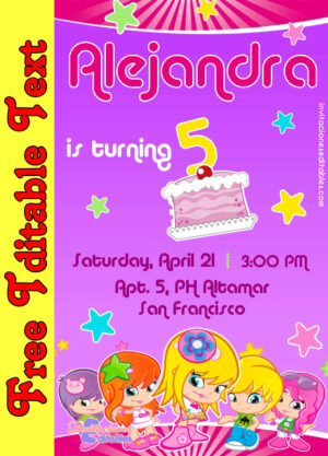 Free Pinypon Invitation to edit