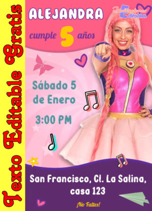 Invitación de Luli Pampin para editar