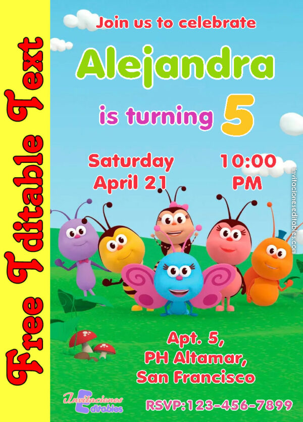 Free Bichikids Invitation to edit