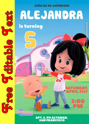 Free Cleo and Cuquin Invitation to edit