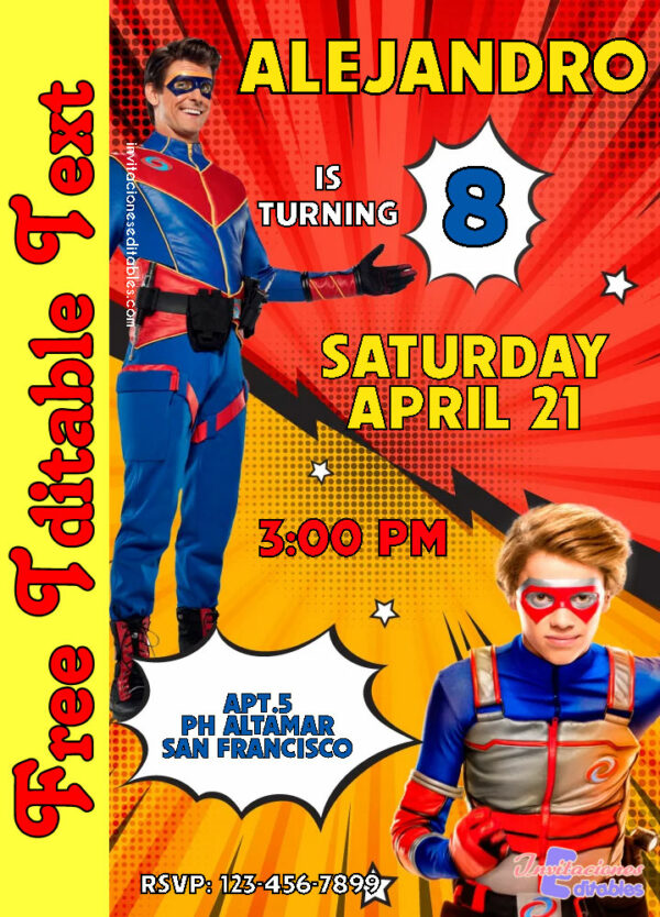 Free Henry Danger Invitation to edit