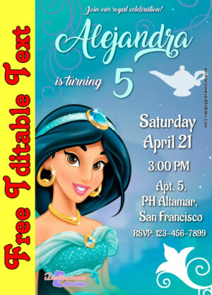 Free Jasmine Invitation to edit