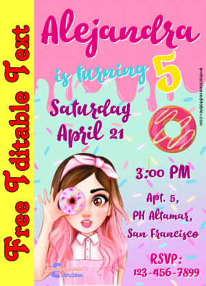 Free Mis Pastelitos Invitation to edit