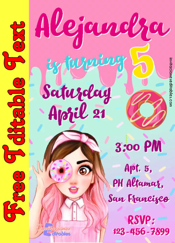 Free Mis Pastelitos Invitation to edit