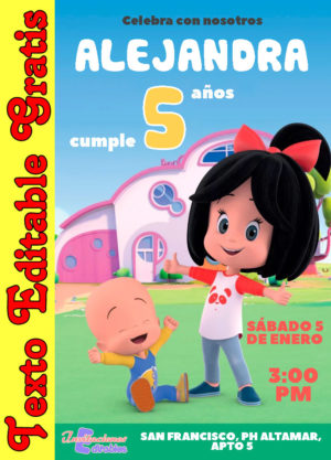 Invitación de Cleo y Cuquín para editar