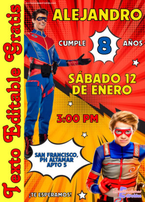 Invitación de Henry Danger para editar