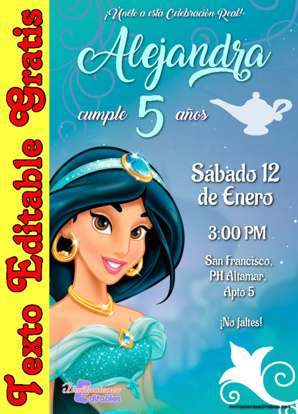 Invitación de Jasmine para editar Jazmín