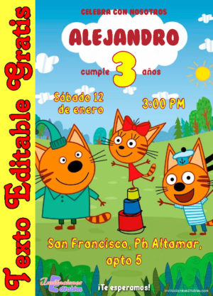 Invitación de Kid e Cats para editar
