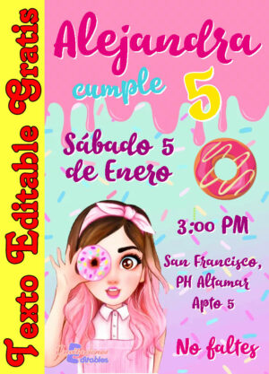 Invitación de Mis Pastelitos para editar