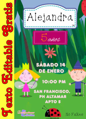 Invitación de Ben y Holly para editar