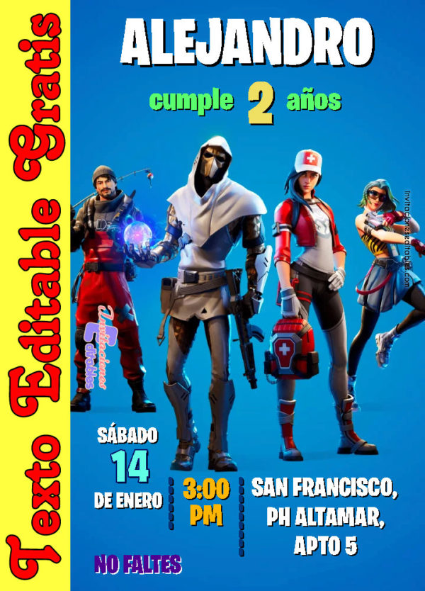 Invitación de Fortnite para editar