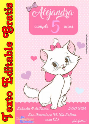 Invitación de Marie Aristogatos para editar