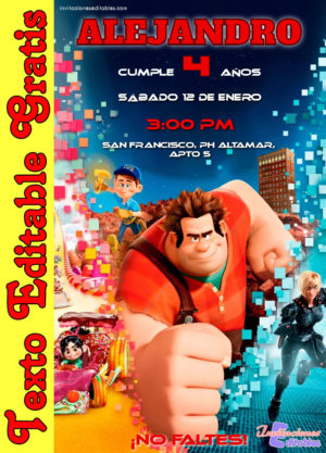 Invitación de Ralph El Demoledor para editar