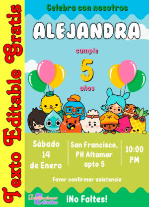 Invitación de Toca Boca Life World para editar