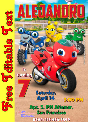 Free Ricky Zoom Invitation to edit
