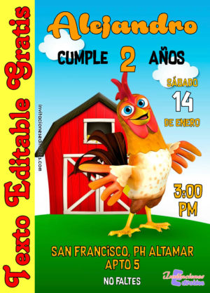 Invitación de Bartolito para editar