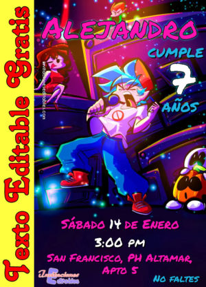 Invitación de Friday Night Funkin para editar