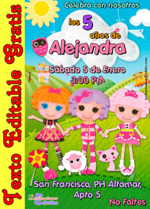 Invitación de Lalaloopsy para editar