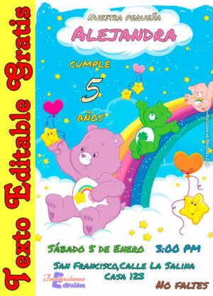 Invitación de Ositos Cariñositos para editar