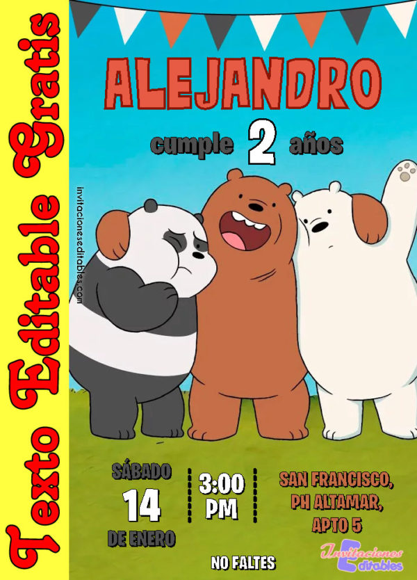 Invitación de Escandalosos para editar
