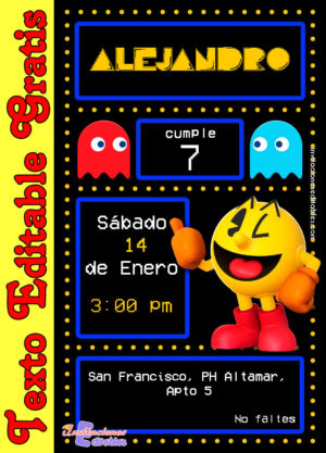 Invitación de Pacman para editar