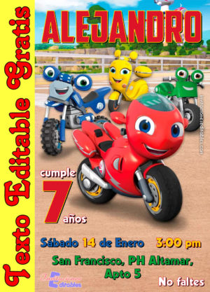 Invitación de Ricky Zoom para editar