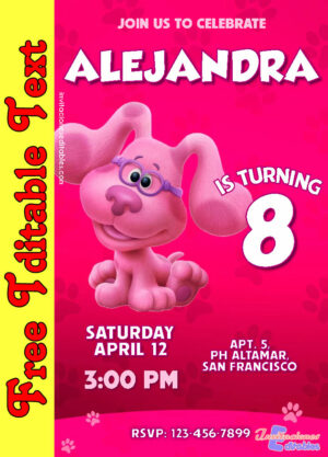 Free Magenta Invitation to edit