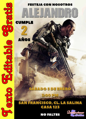 Invitación de Call of Duty para editar