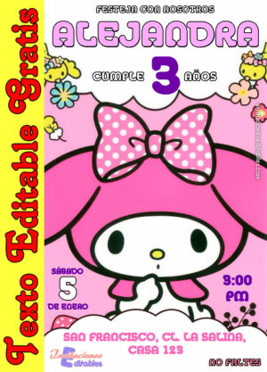 Invitación de My Melody para editar