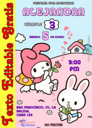 Invitación de My Melody para editar